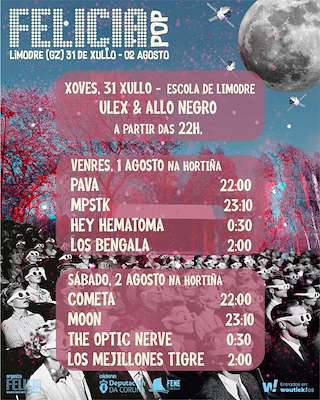 Fechas, información, programa, cartel, imágenes, mapa y ubicación de Felicia Pop  en  Fene
