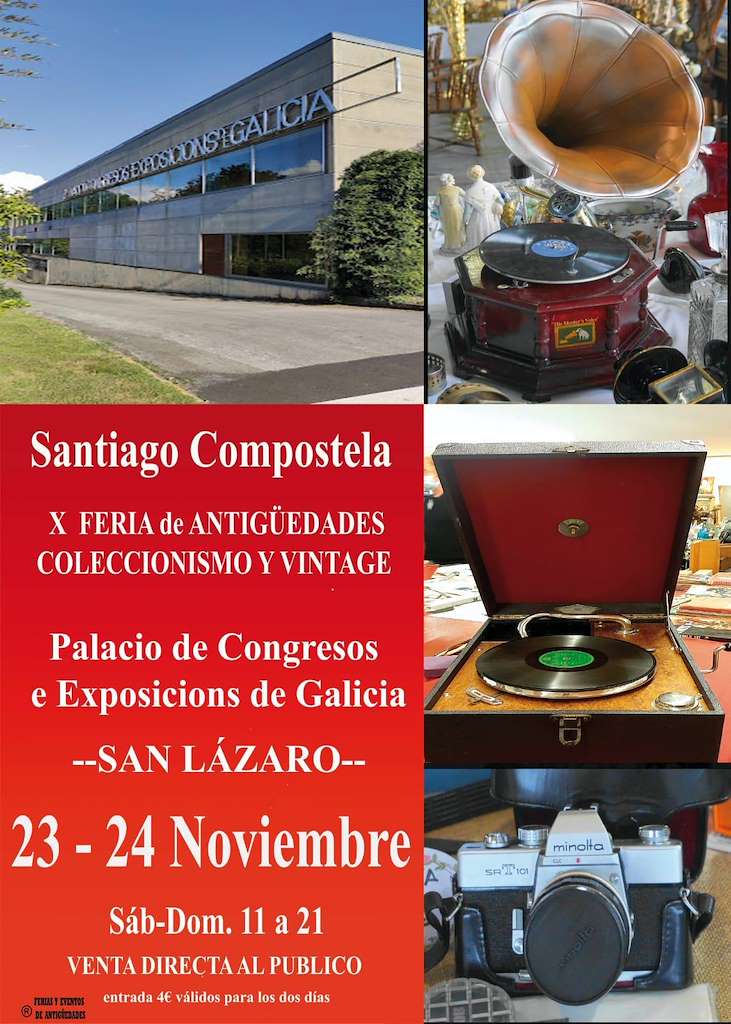 X Feria de Antigüedades, Coleccionismo y Vintage en Santiago de Compostela
