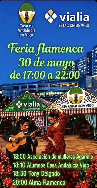 Fechas, información, programa, cartel, imágenes, mapa y ubicación de Feria Flamenca del C. Cial. Vialia (2026)  en  Vigo