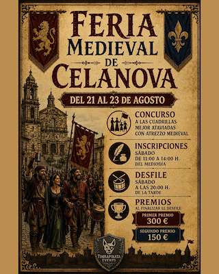 Fechas, información, programa, cartel, imágenes, mapa y ubicación de Feria Medieval (2026)  en  Celanova