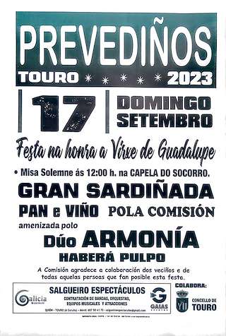 Festa da Guadalupe de Prevediños en Touro