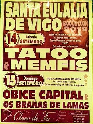 Festa da Saleta e As Dores de Vigo en Boqueixón