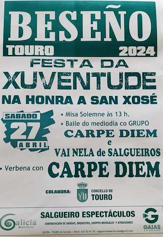 Festa da Xuventude na Honra a San Xosé de Beseño en Touro