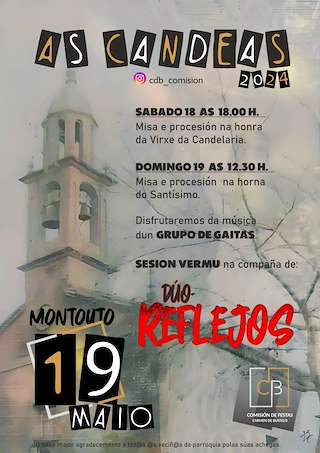 Festa das Candeas de Montouto en Santa Comba