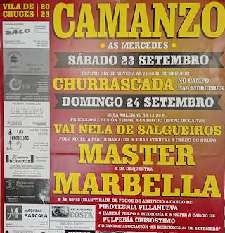 Festa das Mercedes de Camanzo en Vila de Cruces