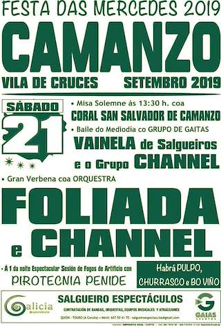 Festa das Mercedes de Camanzo en Vila de Cruces
