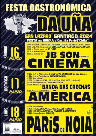 Festa das Uñas de San Lázaro (2026) en Santiago de Compostela