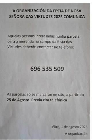 Festa das Virtudes de Vitre (2026) en Frades