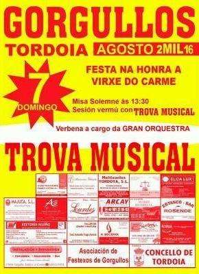 Festa do Carme de Gorgullos (2026) en Tordoia
