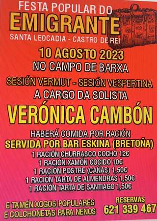 Festa do Emigrante en Castro de Rei