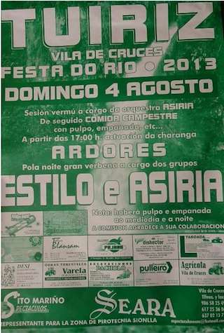 Festa do Río de Toiriz en Vila de Cruces