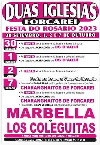 Festa do Rosario de Dúas Igrexas (2025) en Forcarei
