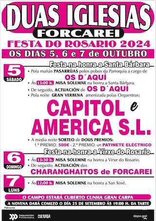 Festa do Rosario de Dúas Igrexas (2025) en Forcarei