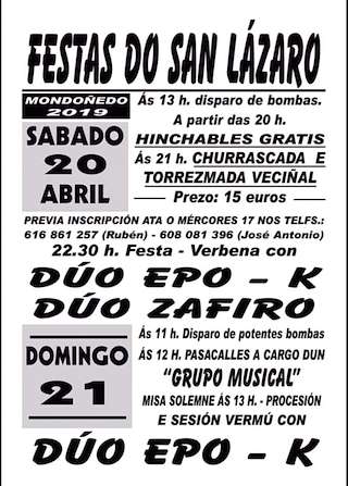 Festas do San Lázaro  en Mondoñedo