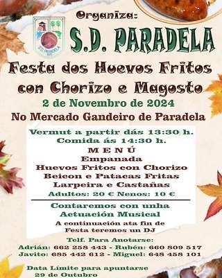Festa dos Ovos Fritos con Chourizo - Magosto  en Paradela