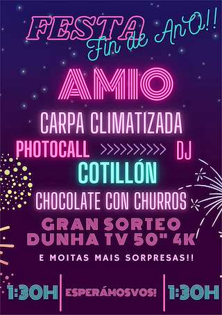 Fiesta de Fin de Año de Amio en Santiago de Compostela