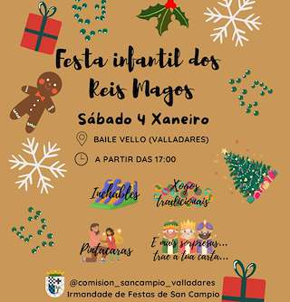 Fiesta Infantil de los Reyes Magos de Valadares en Vigo