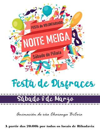 Festa Voluntarios Noite Meiga (2026) en Ribadavia