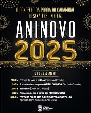 Fechas, información, programa, cartel, imágenes, mapa y ubicación de Festa Aninovo (2025)  en  A Pobra do Caramiñal