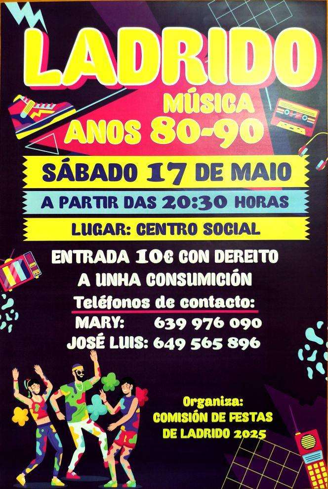 Festa Anos 80-90 de Ladrido (2025) en Ortigueira