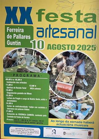 Fechas, información, programa, cartel, imágenes, mapa y ubicación de XX Festa Artesanal  en  Guntín