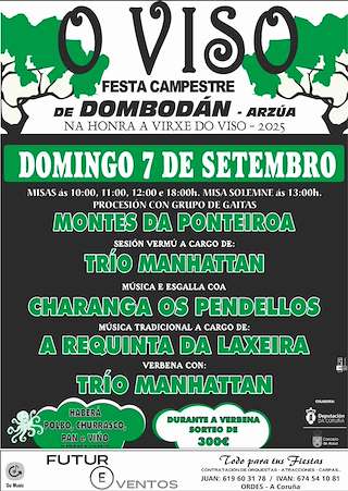 Fechas, información, programa, cartel, imágenes, mapa y ubicación de Festa Campestre de Dombodán  en  Arzúa