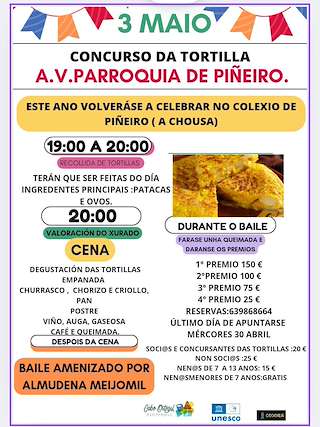 Fechas, información, programa, cartel, imágenes, mapa y ubicación de Festa - Concurso da Tortilla  en  Cedeira