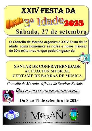 Fechas, información, programa, cartel, imágenes, mapa y ubicación de XXIV Festa da 3ª Idade  en  Moraña