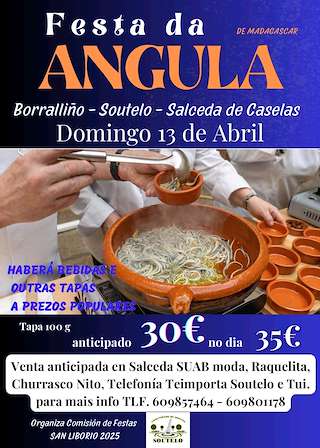 Fechas, información, programa, cartel, imágenes, mapa y ubicación de Festa da Angula de Soutelo  en  Salceda de Caselas