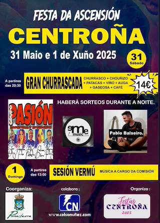 Fechas, información, programa, cartel, imágenes, mapa y ubicación de Festa da Ascensión de Centroña   en  Pontedeume