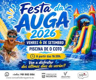 Fechas, información, programa, cartel, imágenes, mapa y ubicación de Festa da Auga (2026) en Negreira