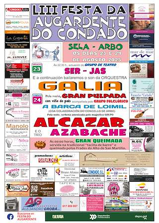 Fechas, información, programa, cartel, imágenes, mapa y ubicación de LIII Festa da Augardente do Condado  en  Arbo