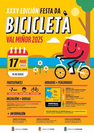 Fechas, información, programa, cartel, imágenes, mapa y ubicación de XXXVI Festa da Bicicleta do Val Miñor (2026)  en  Gondomar