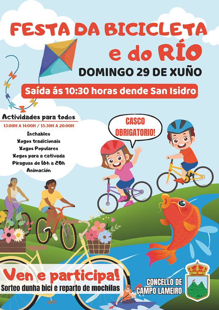 Festa da Bicicleta e do Río en O Campo Lameiro