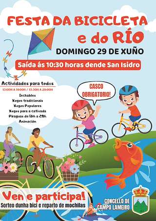 Fechas, información, programa, cartel, imágenes, mapa y ubicación de Festa da Bicicleta e do Río  en  O Campo Lameiro
