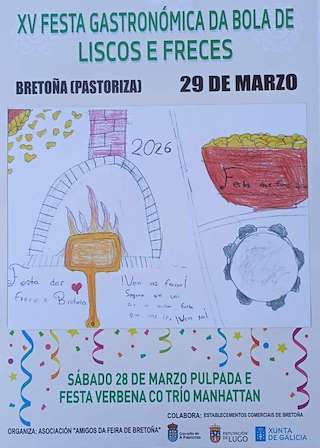 Fechas, información, programa, cartel, imágenes, mapa y ubicación de XV Festa da Bola de Liscos e das Freces de Bretoña (2026)  en  Pastoriza