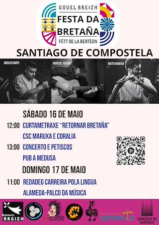 Fechas, información, programa, cartel, imágenes, mapa y ubicación de Festa da Bretaña  (2026)  en  Santiago de Compostela