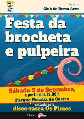 Fechas, información, programa, cartel, imágenes, mapa y ubicación de Festa da Brocheta e Pulpeira  (2026)  en  Ares