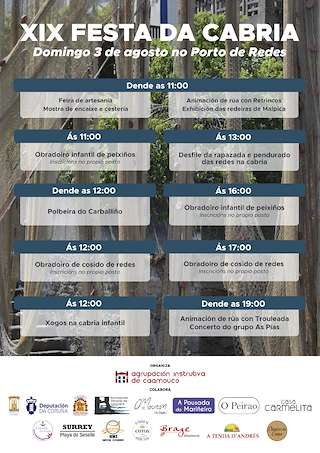 Fechas, información, programa, cartel, imágenes, mapa y ubicación de XIX Festa da Cabria  en  Ares