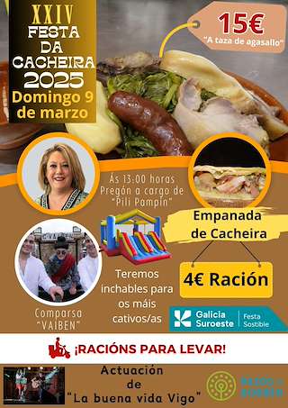Fechas, información, programa, cartel, imágenes, mapa y ubicación de XXIV Festa da Cacheira  en  Pazos de Borbén