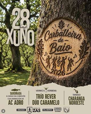 Fechas, información, programa, cartel, imágenes, mapa y ubicación de Festa da Carballeira de Baio (2026) en Zas
