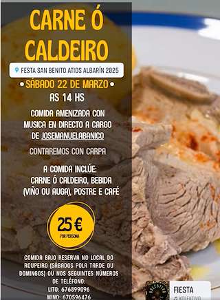 Fechas, información, programa, cartel, imágenes, mapa y ubicación de Festa da Carne ó Caldeiro de Albarín  en  O Porriño