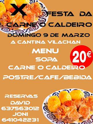 Fechas, información, programa, cartel, imágenes, mapa y ubicación de X Festa da Carne o Caldeiro de Vilachán  en  Tomiño