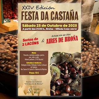 Fechas, información, programa, cartel, imágenes, mapa y ubicación de XXIV Festa da Castaña de Breixa (2025)  en  Silleda