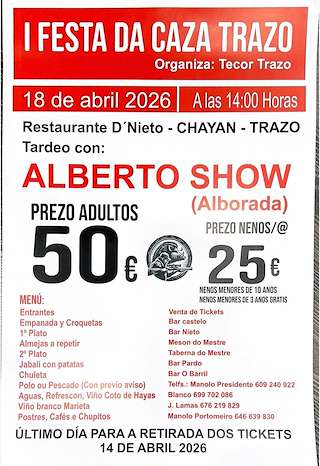 Fechas, información, programa, cartel, imágenes, mapa y ubicación de I Festa da Caza (2026)  en  Trazo