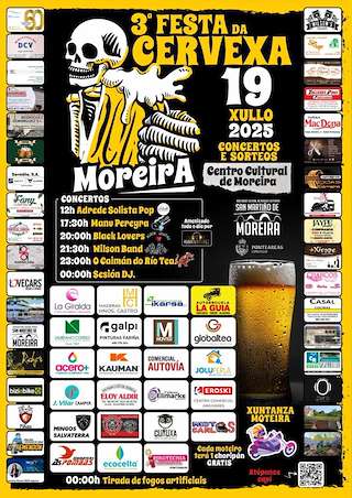 Fechas, información, programa, cartel, imágenes, mapa y ubicación de III Festa da Cerveza de Moreira  en  Ponteareas