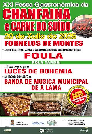 Fechas, información, programa, cartel, imágenes, mapa y ubicación de XXI Festa da Chanfaina e Carne do Suído  en  Fornelos de Montes