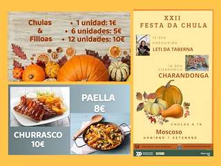 Fechas, información, programa, cartel, imágenes, mapa y ubicación de XXII Festa da Chula de Moscoso  en  Pazos de Borbén