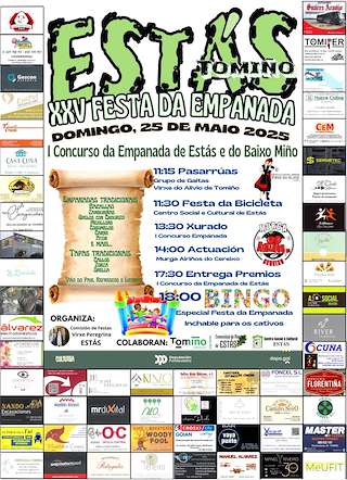 Fechas, información, programa, cartel, imágenes, mapa y ubicación de XXV Festa da Empanada de Estás  en  Tomiño