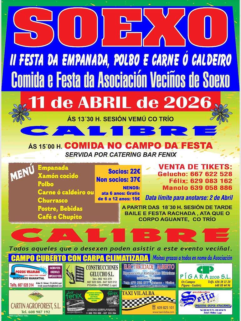 II Festa da Empanada, Polbo e Carne o Caldeiro de Soexo en Vilalba